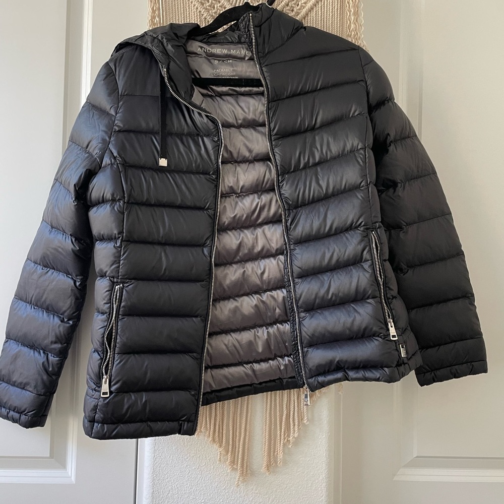 Andrew Marc black puffer jacket